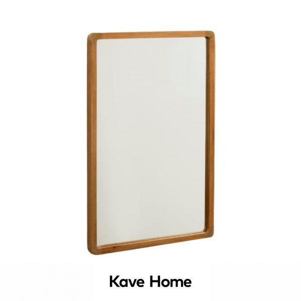 Espejo Shamel de madera de teca de Kave Home