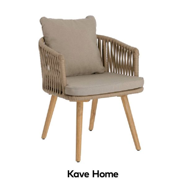Silla Hemilce de madera y cuerda de Kave Home