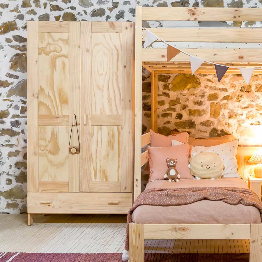 NINAO armario aparador de madera natural