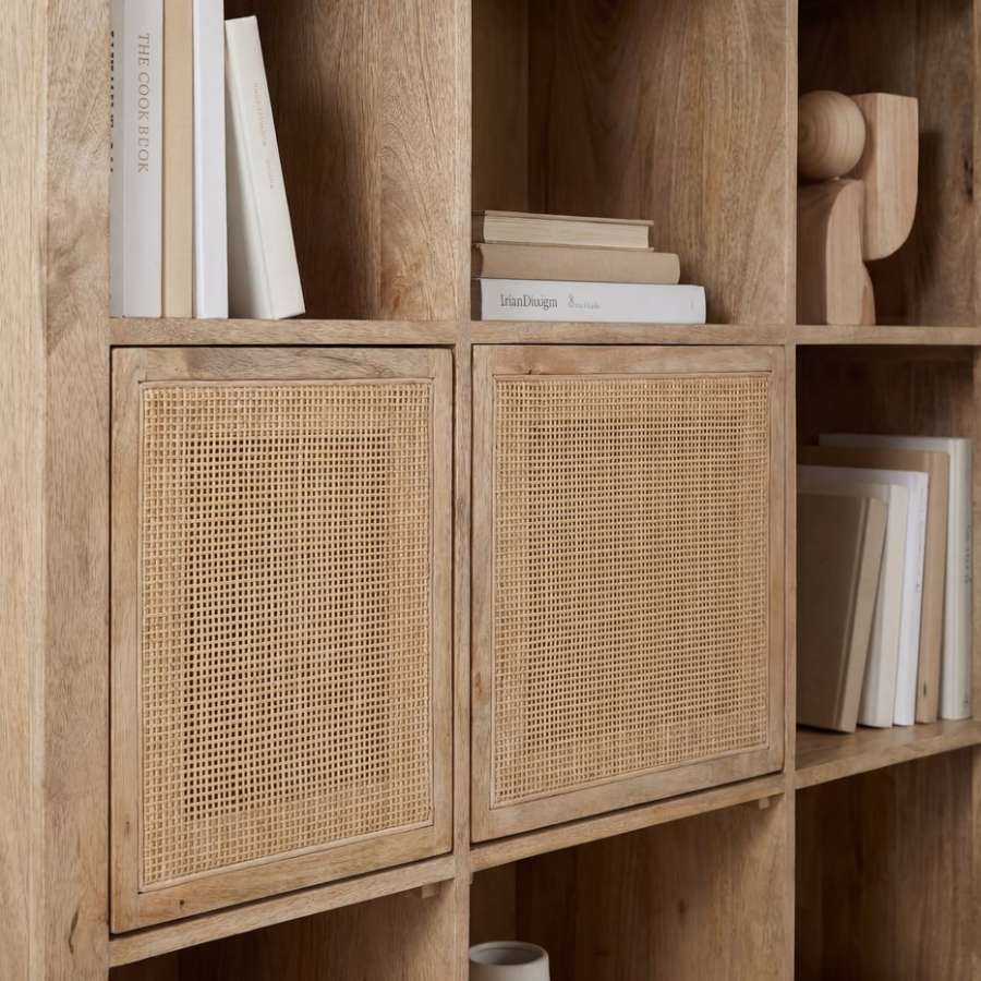 Estantería Jairo de madera y ratán de Banak