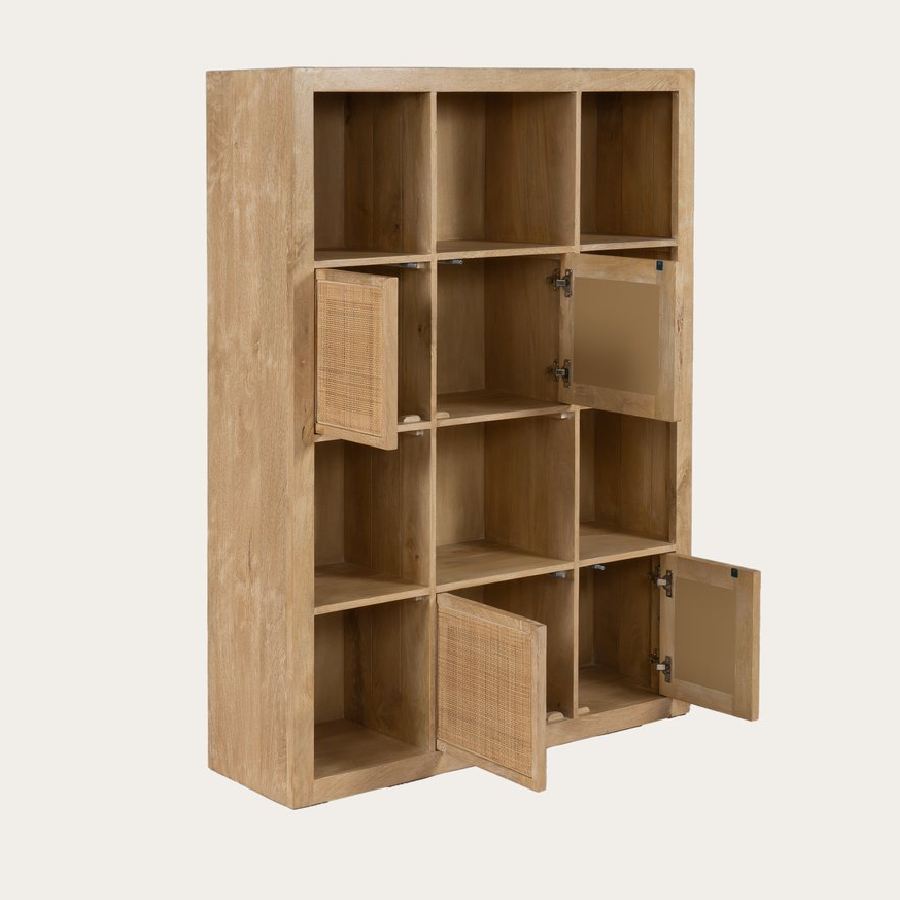 Estantería Jairo de madera y ratán de Banak