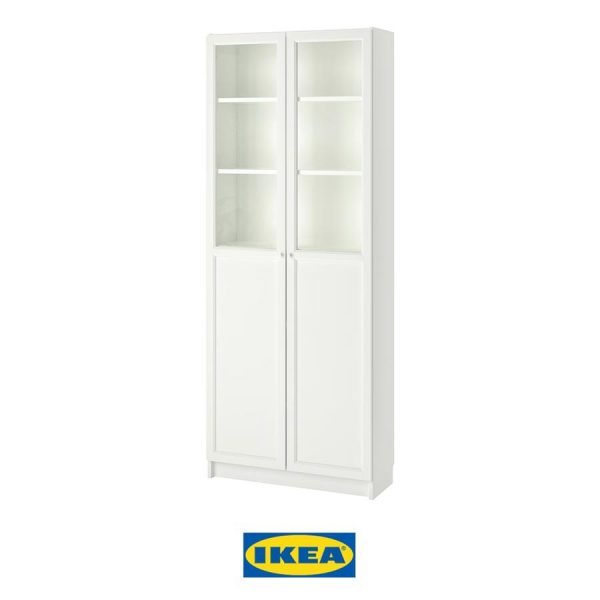 Librería Billy Oxberg blanca de Ikea