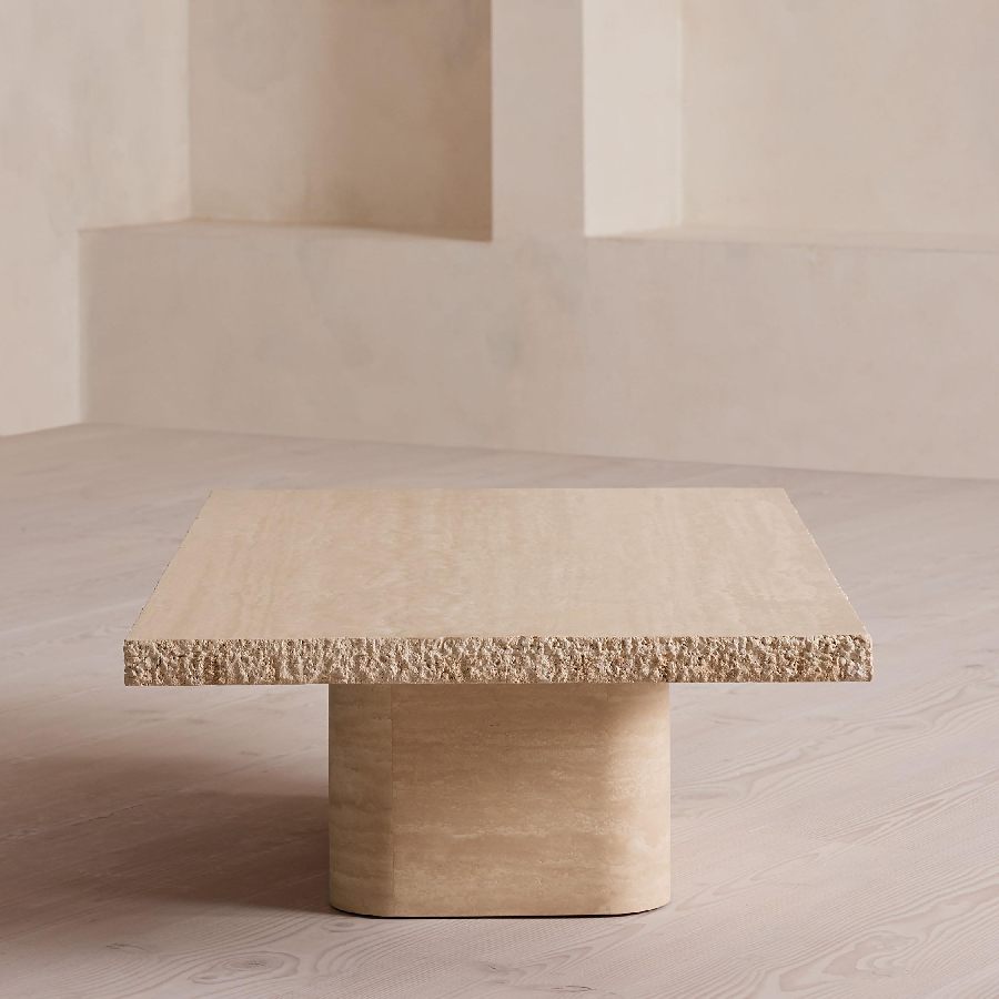 Ramsey travertine coffee table by Soho Home