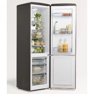 Retro style combi fridge in black by Create