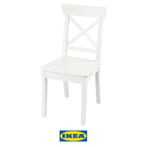 Silla Rosentorp blanca de Ikea