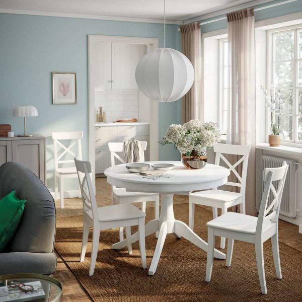 Silla Rosentorp blanca de Ikea