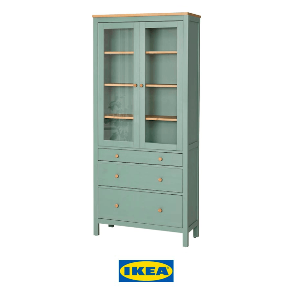 Vitrina Hemnes verde de Ikea