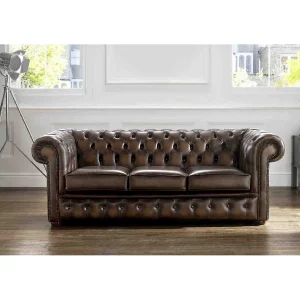 Chesterfield Classic leather 3 seater sofa