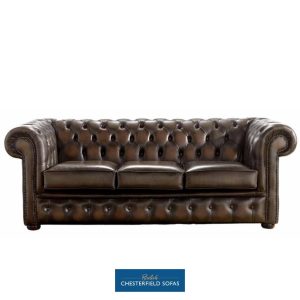 Chesterfield Classic leather 3 seater sofa