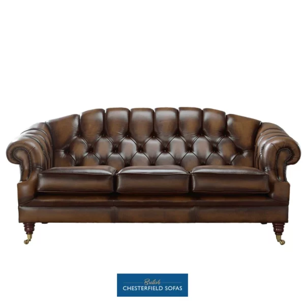 Chesterfield Victoria Style Antique Brown 3 Seater Sofa