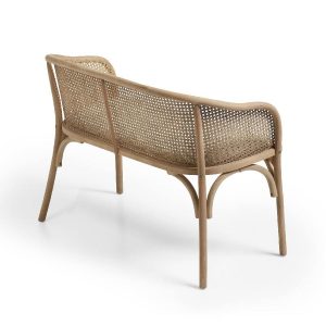 Etreinte Areca rattan bench by OKA