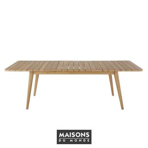 Mesa de jardín extensible de madera Garda