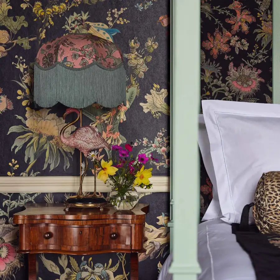 Floral Fantasia pink lampshade by House of Hackney