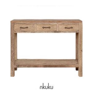 Ibo reclaimed wood console table by Nkuku