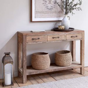 Ibo reclaimed wood console table by Nkuku