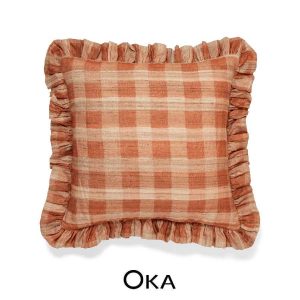 Lavanya apricot cushion cover by OKA