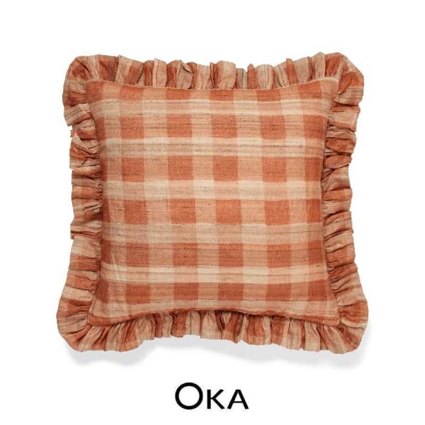 Lavanya apricot cushion cover by OKA