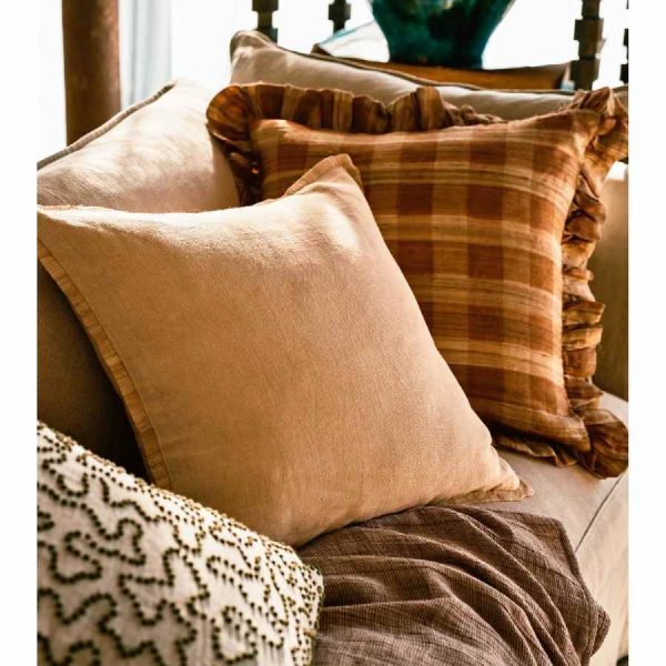 Lavanya apricot cushion cover by OKA