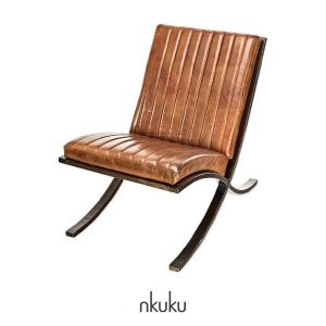 Narwana leather armchair by Nkuku