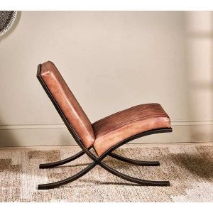 Narwana leather armchair by Nkuku