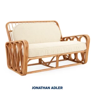 Riviera rattan sofa by Jonathan Adler