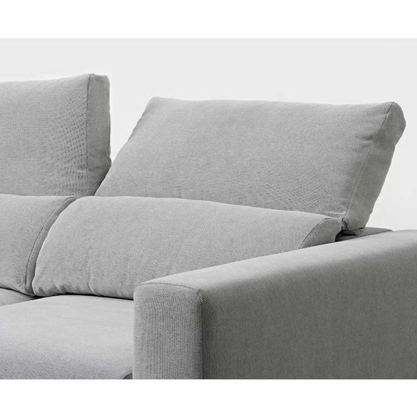Sofá gris Eskilstuna con chaiselongue de Ikea