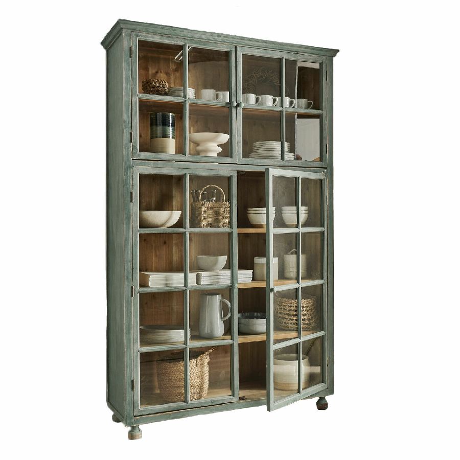 Vaisselier Bellac vert vieilli de Loberon