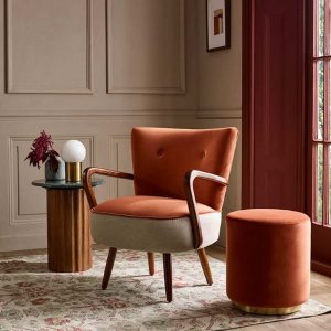 Calvin rust armchair by Atkin and Thyme