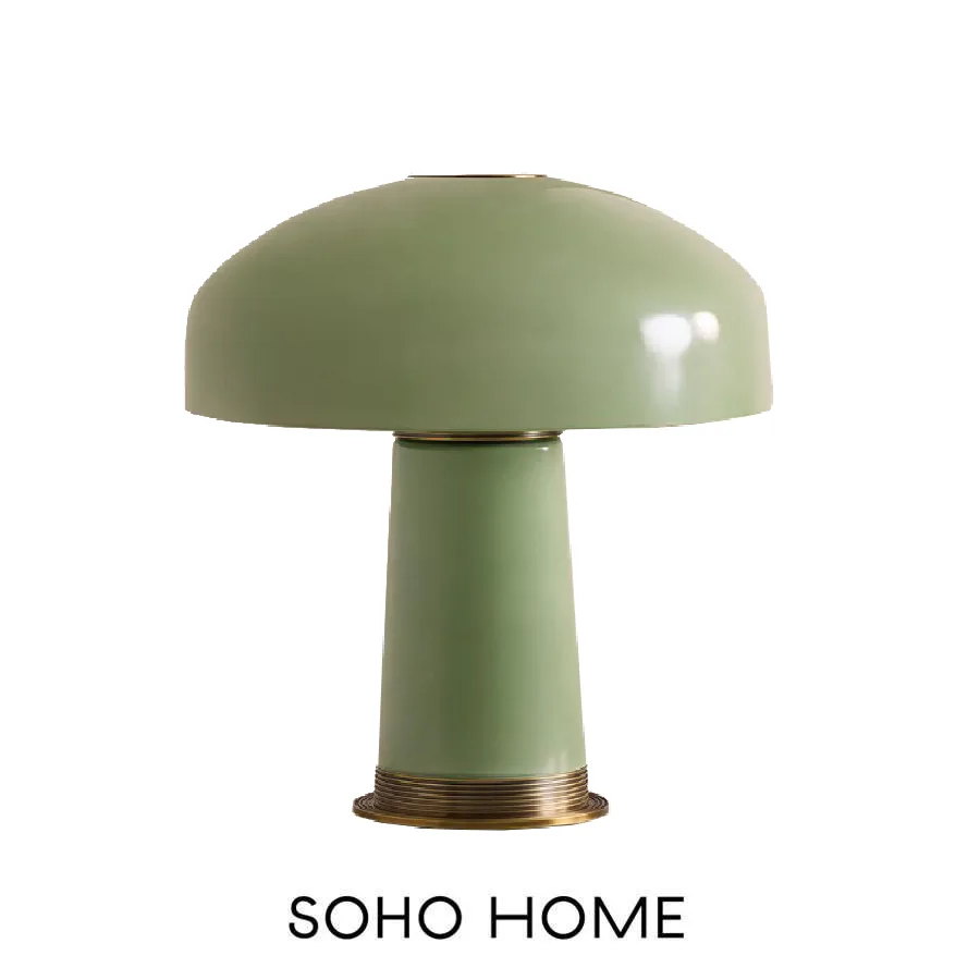 Janie green portable table lamp by Soho Home