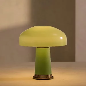 Janie green portable table lamp by Soho Home
