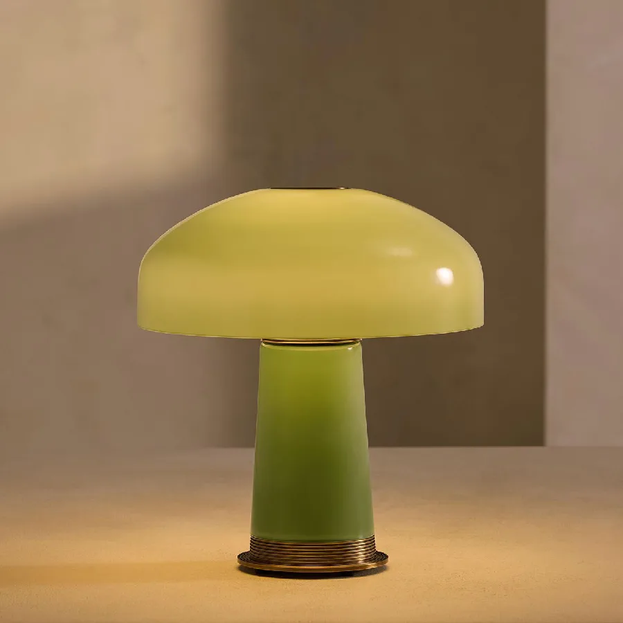 Janie green portable table lamp by Soho Home