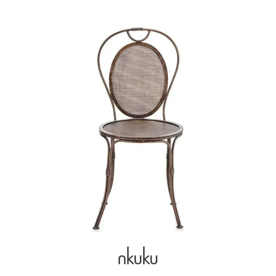 Parwaha iron garden chair by Nkuku