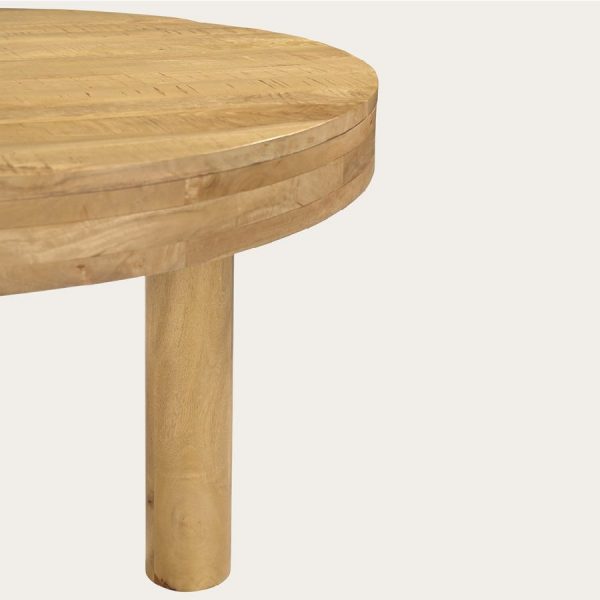 Mesa de centro redonda de madera Vernier de Banak