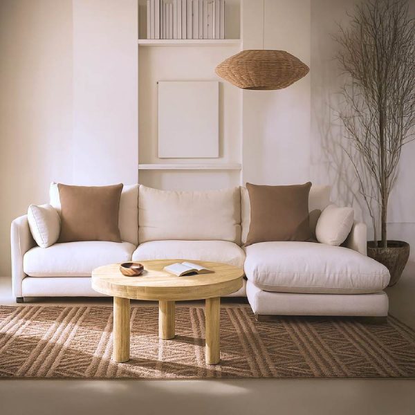 Mesa de centro redonda de madera Vernier de Banak