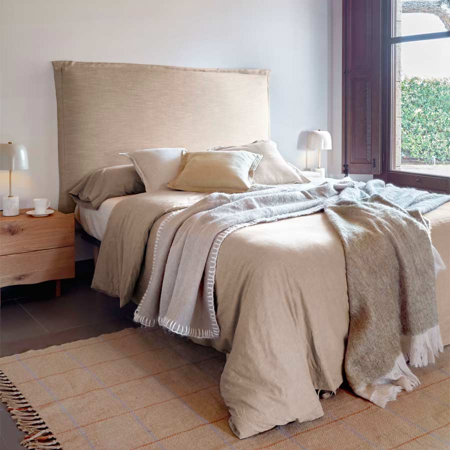 Beige headboards and beds