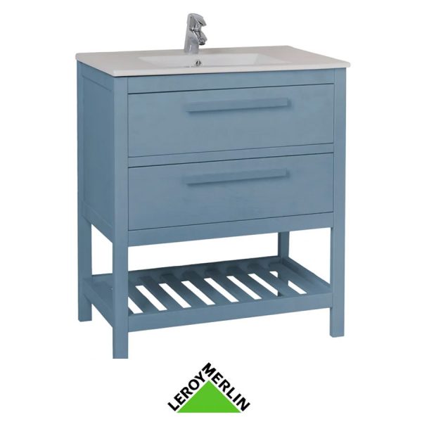 Mueble de lavabo Amazonia azul de Leroy Merlin
