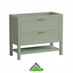 Mueble de lavabo Kende verde de Leroy Merlin