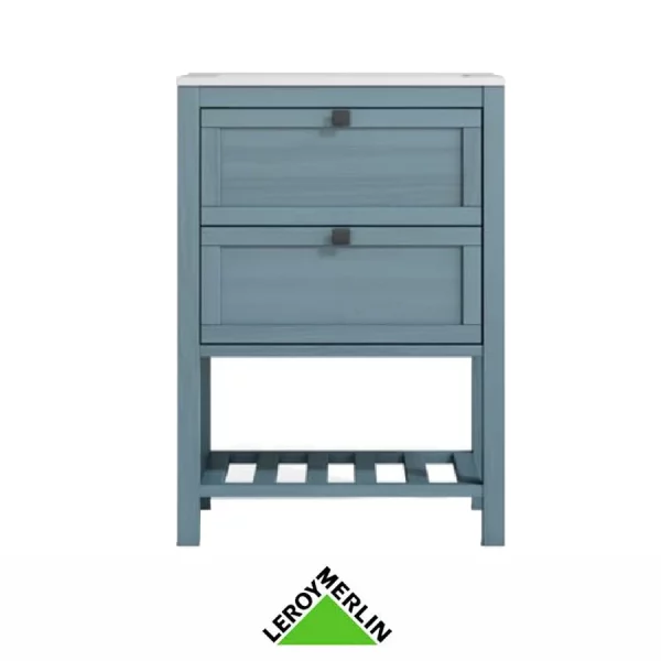 Mueble de lavabo Vintage azul de Leroy Merlin
