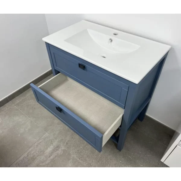 Mueble de lavabo Vintage azul de Leroy Merlin