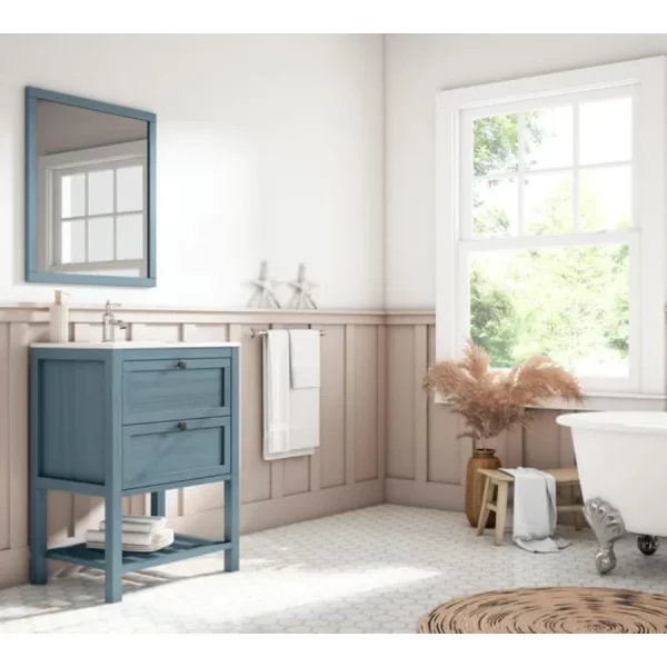 Mueble de lavabo Vintage azul de Leroy Merlin