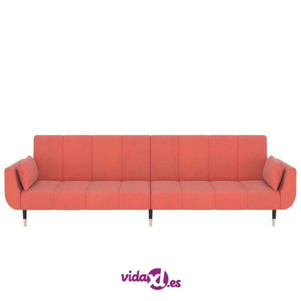 Sofá cama rosa de VidaXL