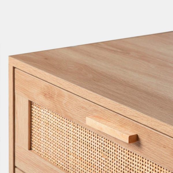 Cómoda de madera y ratán Tahiti de Klast Home