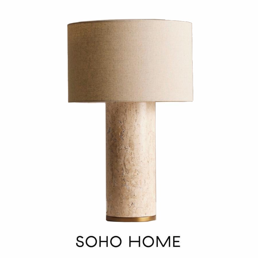 Marble Remi Stone table lamp by Soho Home