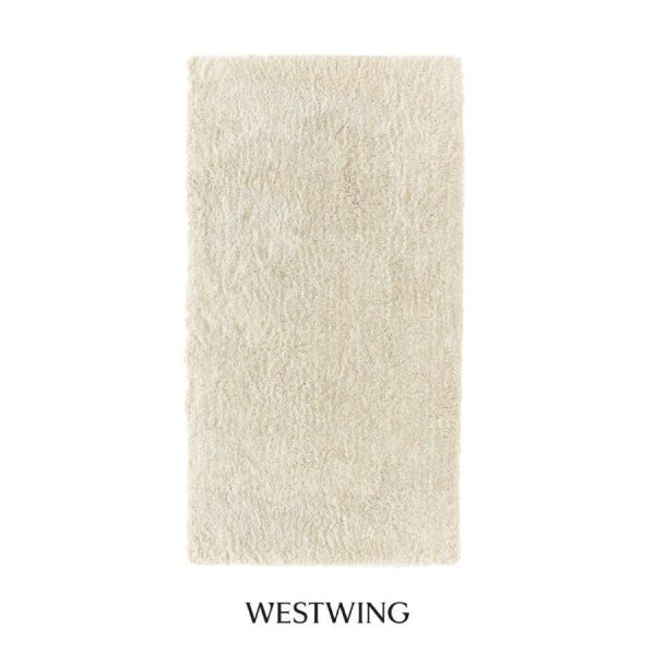 Alfombra Leigthon de pelo largo crema de Westwing