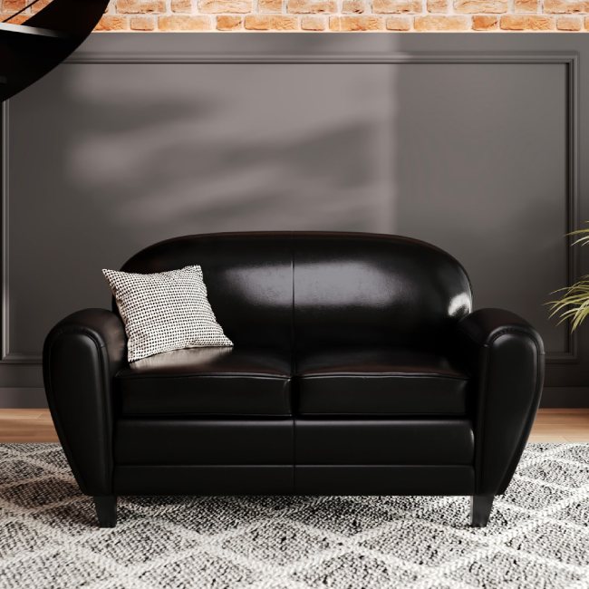 Canapé Club noir deux places
