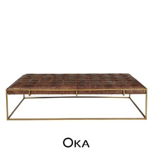 Wallace ottoman coffee table by OKA