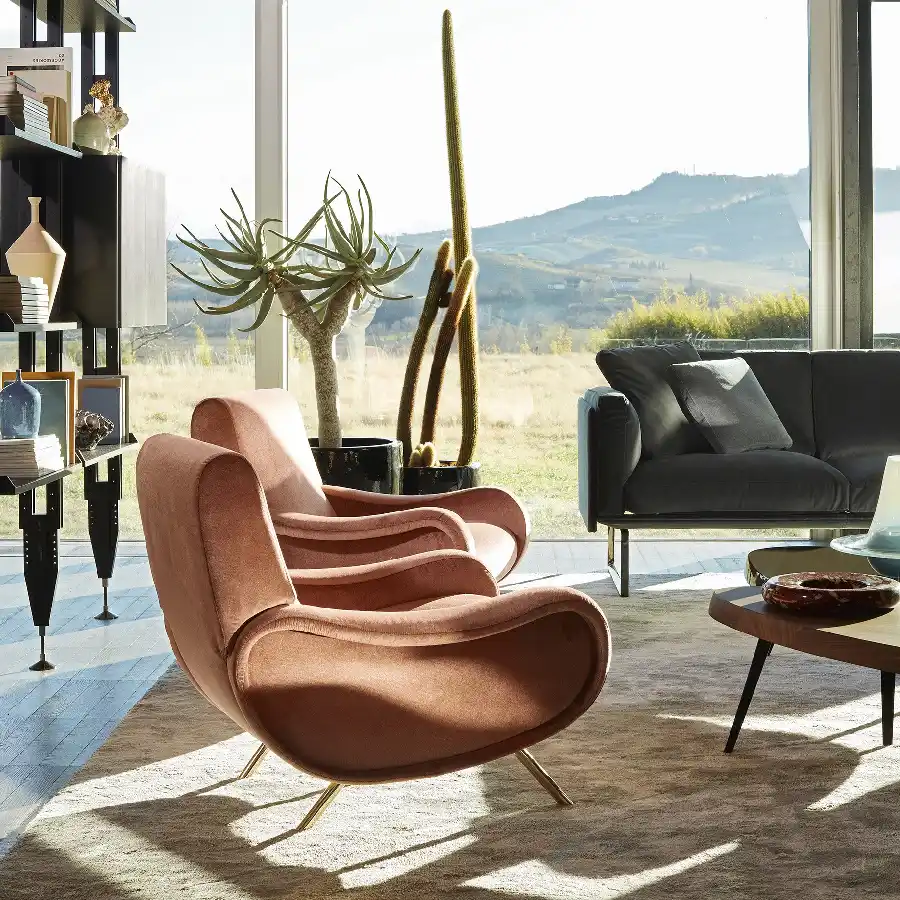 Lady fabric armchair by Cassina