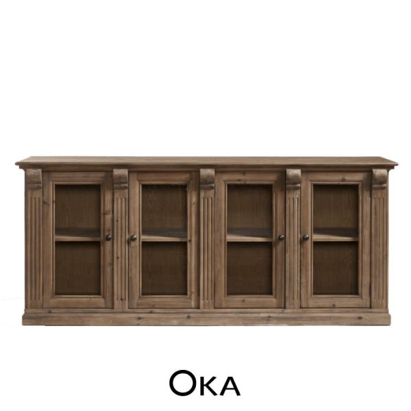 Theodora sideboard from recycled wood by OKA