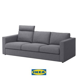Sofá gris Vimle de tres plazas de Ikea