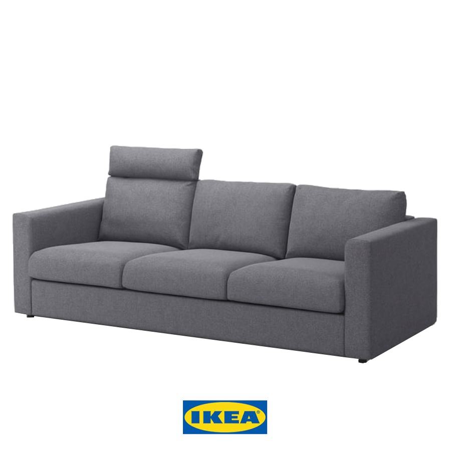 Sofá gris Vimle de tres plazas de Ikea